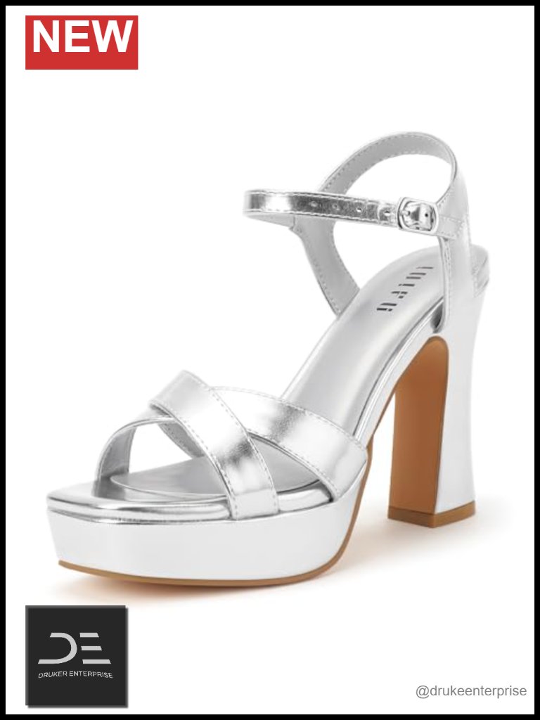 Strappy Square Open Toe Chunky Block High Heeled Sandals Platform Heels